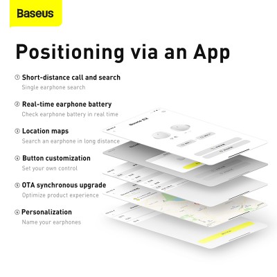 Беспроводные наушники BASEUS Bowie E2, Bluetooth, 40 мАч, фиолетовый Беспроводные наушники BASEUS Bowie E2, Bluetooth, 40 мАч, фиолетовый