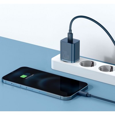 Зарядное устройство BASEUS Super Si USB-C, 3A, 20W, синий Зарядное устройство BASEUS Super Si USB-C, 3A, 20W, синий