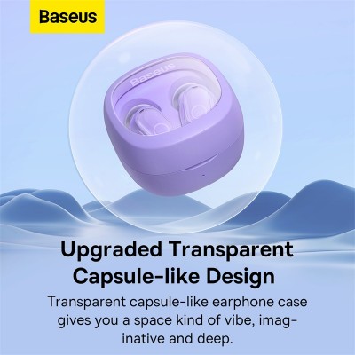 Беспроводные наушники BASEUS WM02, Bluetooth, 40 мАч, фиолетовый Беспроводные наушники BASEUS WM02, Bluetooth, 40 мАч, фиолетовый