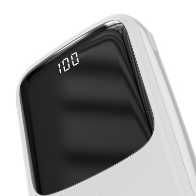 Портативный аккумулятор BASEUS Qpow, 3A, 10000 мА⋅ч, белый, с кабелем Type-C Портативный аккумулятор BASEUS Qpow, 3A, 10000 мА⋅ч, белый, с кабелем Type-C