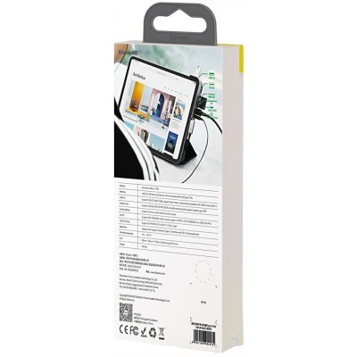 Переходник/Адаптер BASEUS Bend Angle, Разветвитель, USB3.0+SD+Micro SD+HDMI+Audio 3.5+Type-C PD, серебристый+черный Переходник/Адаптер BASEUS Bend Angle, Разветвитель, USB3.0+SD+Micro SD+HDMI+Audio 3.5+Type-C PD, серебристый+черный