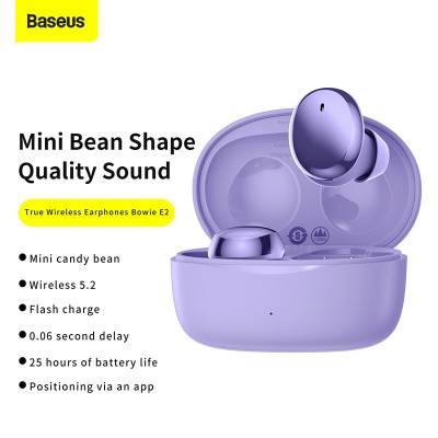 Беспроводные наушники BASEUS Bowie E2, Bluetooth, 40 мАч, фиолетовый Беспроводные наушники BASEUS Bowie E2, Bluetooth, 40 мАч, фиолетовый
