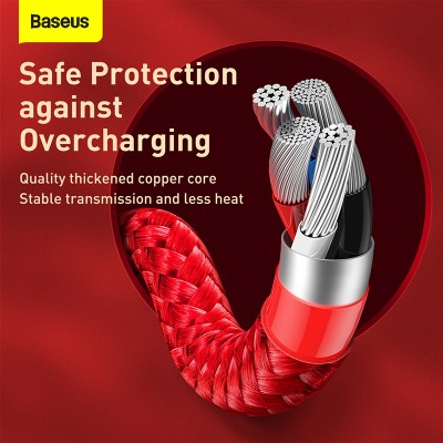 Кабель USB BASEUS Year of the Tiger One-for-three, USB - MicroUSB+Type-C+Lightning, 3.5A, 1.2 м, красный Кабель USB BASEUS Year of the Tiger One-for-three, USB - MicroUSB+Type-C+Lightning, 3.5A, 1.2 м, красный