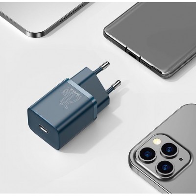 Зарядное устройство BASEUS Super Si USB-C, 3A, 20W, синий Зарядное устройство BASEUS Super Si USB-C, 3A, 20W, синий