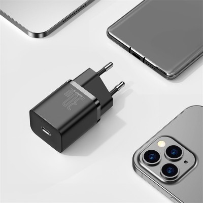 Зарядное устройство BASEUS Super Si USB-C, 3A, 30W, черный Зарядное устройство BASEUS Super Si USB-C, 3A, 30W, черный