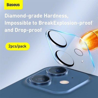 Защитное стекло BASEUS SGAPIPH61N-AJT02 на заднюю камеру для iPhone 12, прозрачный, (2шт) Защитное стекло BASEUS SGAPIPH61N-AJT02 на заднюю камеру для iPhone 12, прозрачный, (2шт)