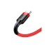 Кабель USB BASEUS Cafule, USB - Type-C, 3A, 1 м, красный+красный Кабель USB BASEUS Cafule, USB - Type-C, 3A, 1 м, красный+красный