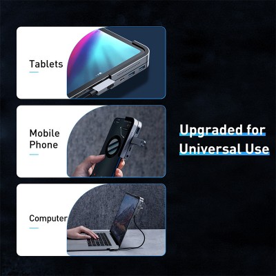 Переходник/Адаптер BASEUS Bend Angle, Разветвитель, Type-C - 2XUSB3.0 + HDMI + TF + PD + 3.5mm, серебристый Переходник/Адаптер BASEUS Bend Angle, Разветвитель, Type-C - 2XUSB3.0 + HDMI + TF + PD + 3.5mm, серебристый