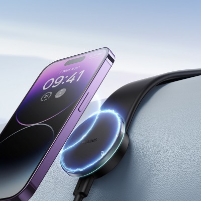 Автомобильный держатель BASEUS C02 Pro Series, с беспроводной зарядкой, 2.4A, 15W, черный, на воздуховод Автомобильный держатель BASEUS C02 Pro Series, с беспроводной зарядкой, 2.4A, 15W, черный, на воздуховод