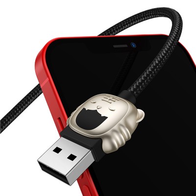 Кабель USB BASEUS Year of the Tiger One-for-three, USB - MicroUSB+Type-C+Lightning, 3.5A, 1.2 м, черный Кабель USB BASEUS Year of the Tiger One-for-three, USB - MicroUSB+Type-C+Lightning, 3.5A, 1.2 м, черный