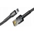 Кабель USB BASEUS Cafule, USB - Lightning, 2.4А, 1 м, серый+черный, special edition Кабель USB BASEUS Cafule, USB - Lightning, 2.4А, 1 м, серый+черный, special edition