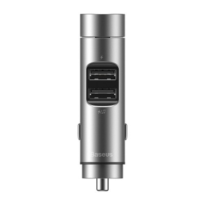 FM - Трансмиттер BASEUS Energy Column, 2*USB, 3.1A, серебристый, с дисплеем FM - Трансмиттер BASEUS Energy Column, 2*USB, 3.1A, серебристый, с дисплеем
