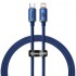 Кабель USB-C BASEUS Crystal Shine Series Fast Charging, Type-C - Lightning, 20W, 1,2м, синий Кабель USB-C BASEUS Crystal Shine Series Fast Charging, Type-C - Lightning, 20W, 1,2м, синий