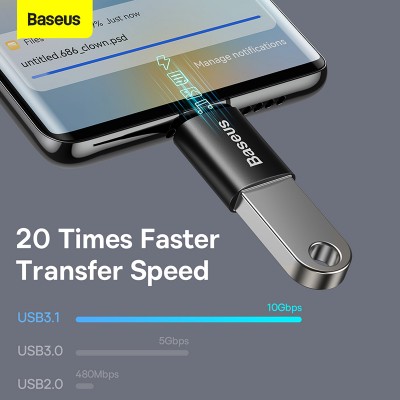 Переходник/Адаптер BASEUS Ingenuity Series Mini OTG, Type-C - USB-A 3.1, черный Переходник/Адаптер BASEUS Ingenuity Series Mini OTG, Type-C - USB-A 3.1, черный