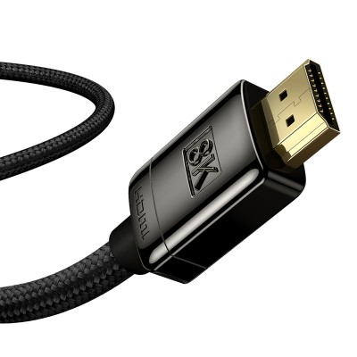 Кабель HDMI BASEUS High Definition (Zinc alloy), HDMI 8K- HDMI 8K, 2 м, черный Кабель HDMI BASEUS High Definition (Zinc alloy), HDMI 8K- HDMI 8K, 2 м, черный