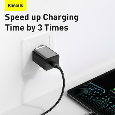 Зарядное устройство BASEUS Super Si USB-C, 3A, 30W, черный Зарядное устройство BASEUS Super Si USB-C, 3A, 30W, черный