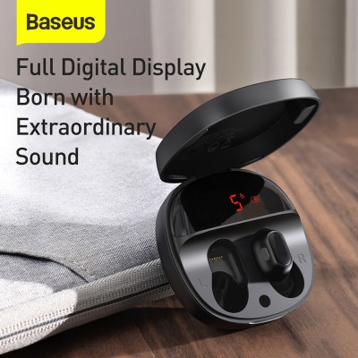 Беспроводные наушники BASEUS Encok WM01 Plus, Bluetooth, черный Беспроводные наушники BASEUS Encok WM01 Plus, Bluetooth, черный