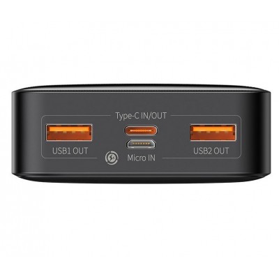 Портативный аккумулятор BASEUS Bipow Digital Display 20W, 3A, 20000 мА⋅ч, черный Портативный аккумулятор BASEUS Bipow Digital Display 20W, 3A, 20000 мА⋅ч, черный