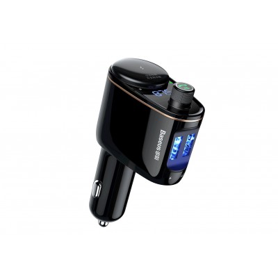 FM - Трансмиттер BASEUS Locomotive, 2*USB+прикуриватель, 3.4A, темный кофе, дисплей+Bluetooth,SD/TF FM - Трансмиттер BASEUS Locomotive, 2*USB+прикуриватель, 3.4A, темный кофе, дисплей+Bluetooth,SD/TF