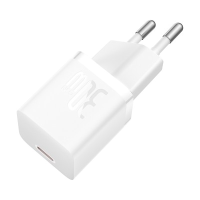 Зарядное устройство BASEUS GaN5 Fast Charger(mini) USB-C, 3A, 30W, белый Зарядное устройство BASEUS GaN5 Fast Charger(mini) USB-C, 3A, 30W, белый
