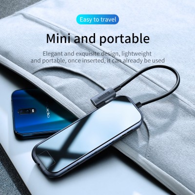 Переходник/Адаптер BASEUS UCN3275, Разветвитель, Type-C - 3xUSB3.0 + HDMI + RJ45 + PD, 3A, темно-серый, 4K Переходник/Адаптер BASEUS UCN3275, Разветвитель, Type-C - 3xUSB3.0 + HDMI + RJ45 + PD, 3A, темно-серый, 4K