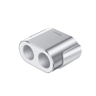 Автомобильное зарядное устройство BASEUS High Efficiency, 2*USB + разветвитель 2*прикуриватель, 3.1A, 100 Вт, серебряный Автомобильное зарядное устройство BASEUS High Efficiency, 2*USB + разветвитель 2*прикуриватель, 3.1A, 100 Вт, серебряный