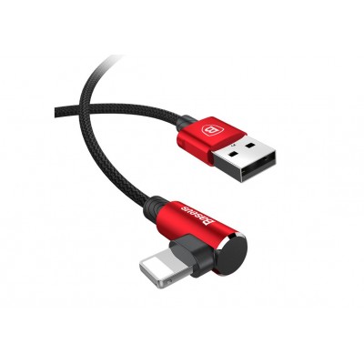 Кабель USB BASEUS MVP Elbow Type, USB - Lightning, 1.5А, 2 м, красный, угловой Кабель USB BASEUS MVP Elbow Type, USB - Lightning, 1.5А, 2 м, красный, угловой