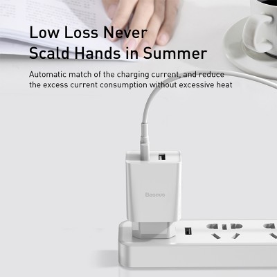 Зарядное устройство BASEUS Speed Mini Dual U Travel 2*USB + Кабель USB-Lightning, 2.1A, 10.5W, черный Зарядное устройство BASEUS Speed Mini Dual U Travel 2*USB + Кабель USB-Lightning, 2.1A, 10.5W, черный