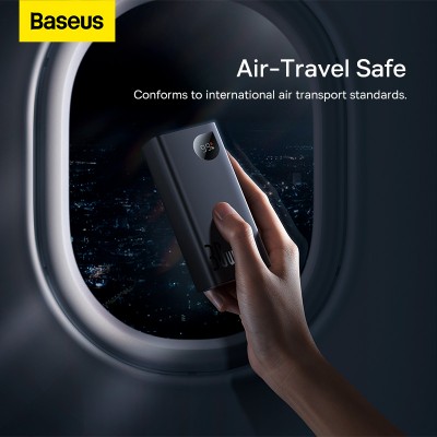 Портативный аккумулятор BASEUS Adaman2 Digital Display Fast Charge 30W Overseas Edition, 3A, 10000 мА⋅ч, черный, быстрая Портативный аккумулятор BASEUS Adaman2 Digital Display Fast Charge 30W Overseas Edition, 3A, 10000 мА⋅ч, черный, быстрая