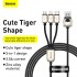 Кабель USB BASEUS Year of the Tiger One-for-three, USB - MicroUSB+Type-C+Lightning, 3.5A, 1.2 м, черный Кабель USB BASEUS Year of the Tiger One-for-three, USB - MicroUSB+Type-C+Lightning, 3.5A, 1.2 м, черный