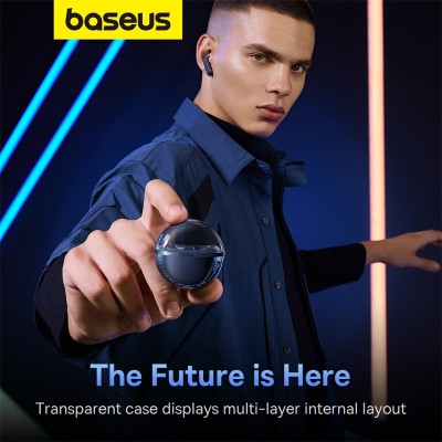 Беспроводные наушники BASEUS E5x(Overseas Edition), Bluetooth, синий Беспроводные наушники BASEUS E5x(Overseas Edition), Bluetooth, синий