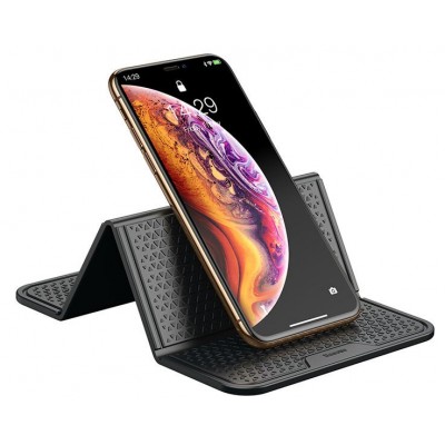 Автомобильный держатель BASEUS Antiskid Pad, черный, липкий коврик, складной Автомобильный держатель BASEUS Antiskid Pad, черный, липкий коврик, складной