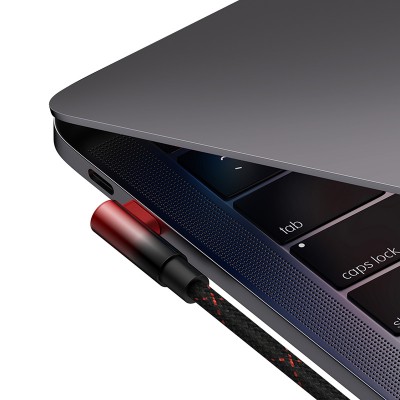 Кабель USB-C BASEUS MVP 2 Elbow-shaped Fast Charging, Type-C - Type-C, 100W, 1 м, черно-красный, угловой Кабель USB-C BASEUS MVP 2 Elbow-shaped Fast Charging, Type-C - Type-C, 100W, 1 м, черно-красный, угловой