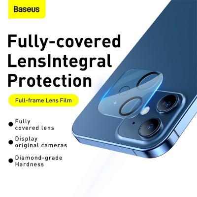 Защитное стекло BASEUS SGAPIPH61N-AJT02 на заднюю камеру для iPhone 12, прозрачный, (2шт) Защитное стекло BASEUS SGAPIPH61N-AJT02 на заднюю камеру для iPhone 12, прозрачный, (2шт)