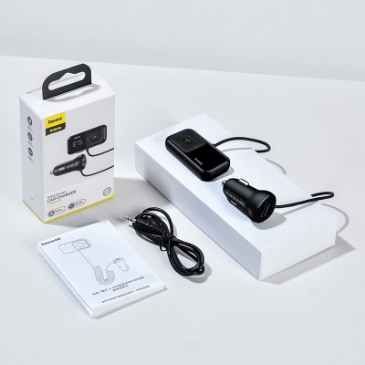 FM - Трансмиттер BASEUS S-16, 2*USB, 3.1A, черный, с дисплеем FM - Трансмиттер BASEUS S-16, 2*USB, 3.1A, черный, с дисплеем