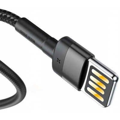 Кабель USB BASEUS Cafule, USB - Lightning, 2.4А, 1 м, серый+черный, special edition Кабель USB BASEUS Cafule, USB - Lightning, 2.4А, 1 м, серый+черный, special edition
