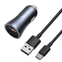 Автомобильное зарядное устройство BASEUS Golden Contactor Pro Dual, USB+USB-C + Кабель USB-Type-C, 5A, 40W, темно-серый Автомобильное зарядное устройство BASEUS Golden Contactor Pro Dual, USB+USB-C + Кабель USB-Type-C, 5A, 40W, темно-серый