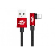 Кабель USB BASEUS MVP Elbow Type, USB - Lightning, 1.5А, 2 м, красный, угловой