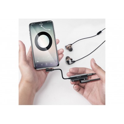 Переходник/Адаптер BASEUS L50S Male, Lightning - Jack 3.5/Lightning, 2А, черный Переходник/Адаптер BASEUS L50S Male, Lightning - Jack 3.5/Lightning, 2А, черный