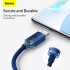 Кабель USB BASEUS Crystal Shine Series Fast Charging, USB - Type-C, 5A, 100W, 1,2м, синий Кабель USB BASEUS Crystal Shine Series Fast Charging, USB - Type-C, 5A, 100W, 1,2м, синий