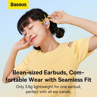 Беспроводные наушники BASEUS WM02, Bluetooth, 40 мАч, фиолетовый Беспроводные наушники BASEUS WM02, Bluetooth, 40 мАч, фиолетовый