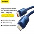 Кабель USB-C BASEUS Crystal Shine Series Fast Charging, Type-C - Lightning, 20W, 1,2м, синий Кабель USB-C BASEUS Crystal Shine Series Fast Charging, Type-C - Lightning, 20W, 1,2м, синий