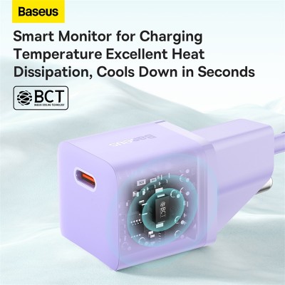 Зарядное устройство BASEUS GaN5 Fast Charger(mini) USB-C, 3A, 20W, фиолетовый Зарядное устройство BASEUS GaN5 Fast Charger(mini) USB-C, 3A, 20W, фиолетовый