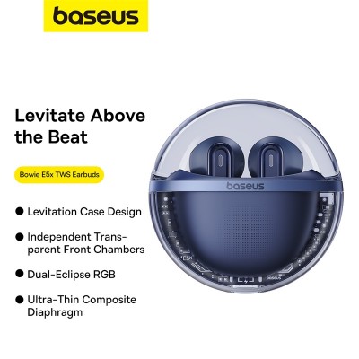 Беспроводные наушники BASEUS E5x(Overseas Edition), Bluetooth, синий Беспроводные наушники BASEUS E5x(Overseas Edition), Bluetooth, синий