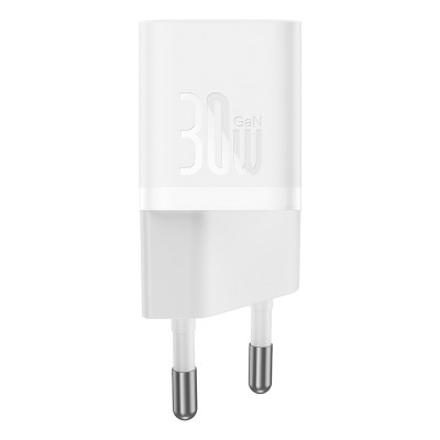 Зарядное устройство BASEUS GaN5 Fast Charger(mini) USB-C, 3A, 30W, белый Зарядное устройство BASEUS GaN5 Fast Charger(mini) USB-C, 3A, 30W, белый