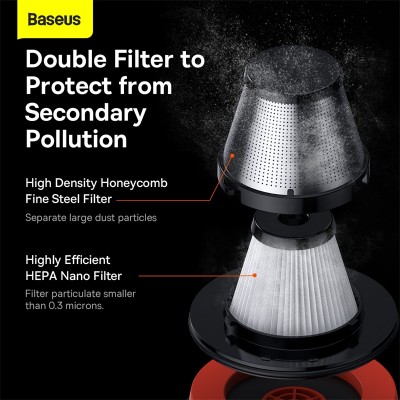 Автомобильный пылесос BASEUS A7, черный Автомобильный пылесос BASEUS A7, черный