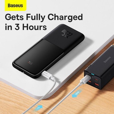 Портативный аккумулятор BASEUS Elf Digital Display 22.5W, 2.4A, 10000 мА⋅ч, черный Портативный аккумулятор BASEUS Elf Digital Display 22.5W, 2.4A, 10000 мА⋅ч, черный