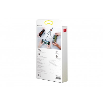 Кабель USB BASEUS MVP 3-in-1, USB - MicroUSB+Type-C+Lightning, 3.5A, 1.2 м, черный, игровой Кабель USB BASEUS MVP 3-in-1, USB - MicroUSB+Type-C+Lightning, 3.5A, 1.2 м, черный, игровой