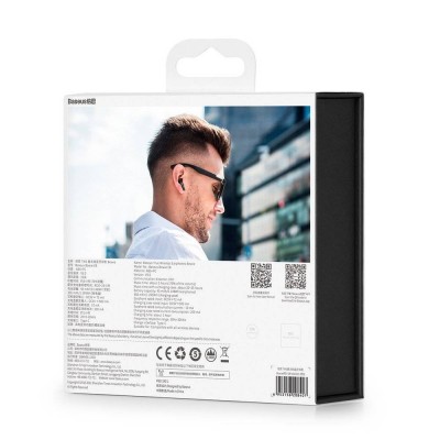 Беспроводные наушники BASEUS Bowie E8, Bluetooth, 40 мАч, черный Беспроводные наушники BASEUS Bowie E8, Bluetooth, 40 мАч, черный