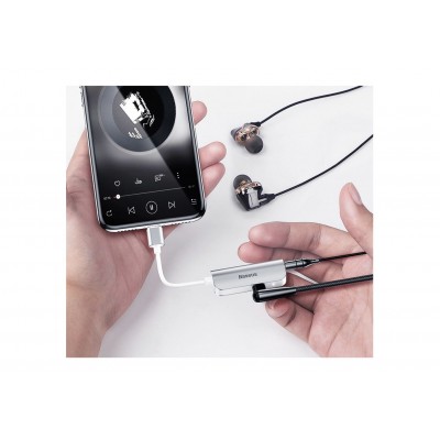 Переходник/Адаптер BASEUS L50 Male, Lightning - Jack 3.5/Lightning, 2А, белый Переходник/Адаптер BASEUS L50 Male, Lightning - Jack 3.5/Lightning, 2А, белый